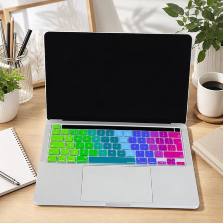 MacBook Klavye Koruyucu Avrupa İngilizce A2338 M1 M2 13 inç A2251 A2289 A2141 16 inç UK ISO Ters L Enter Silikon Keyboard Cover Touch Bar Pembe Yeşil