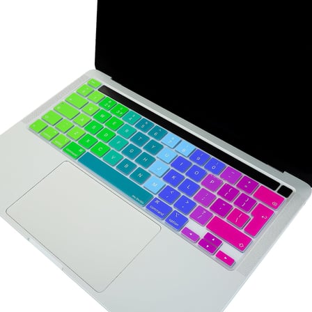 MacBook Klavye Koruyucu Avrupa İngilizce A2338 M1 M2 13 inç A2251 A2289 A2141 16 inç UK ISO Ters L Enter Silikon Keyboard Cover Touch Bar Pembe Yeşil