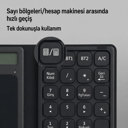 Katlanabilir Deri Sayısal Klavye ve Dokunmatik Yüzey, Bluetooth Bağlantılı, USB-C Şarj Edilebilir, Windows 10 Uyumlu, Hesap Makinesi Fonksiyonlu, Kablosuz Klavye ve Touchpad | ZR1274