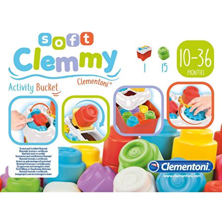 17171 Soft Clemmy - Yumuşak Blok Bultak Kovası - 15 parça 6-36 ay