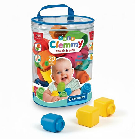 Clementoni Soft Clemmy Touch & Play Yumuşak BPA sız Bloklar 20 Parça