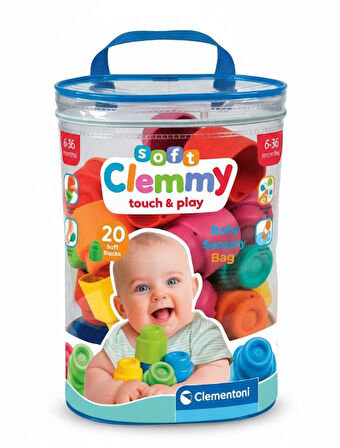 Clementoni Soft Clemmy Touch & Play Yumuşak BPA sız Bloklar 20 Parça