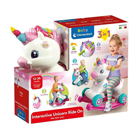 17883 Baby Clementoni - İnteraktif Unicorn 3'ü 1 Arada