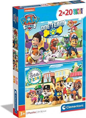 Clementoni  2x20 Parça Puzzle  Paw Patrol 24779