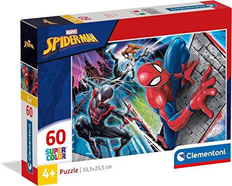 Clementoni - 26048 - Supercolor Puzzle - Marvel Spiderman - 60 parça