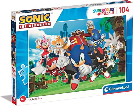 Clementoni 27159 Sonic Supercolor Puzzle 104 Parça