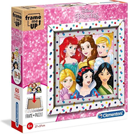 Clementoni - 60 Parça Frame Me Up Puzzle - Princess