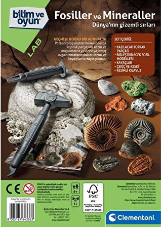 Clementoni Fosiller Ve Mineraller Kazı Seti 64336 Lisanslı Ürün