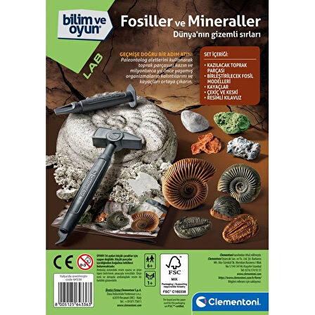 64336 Bilim ve Oyun - Fosiller ve Mineraller Kazı Seti