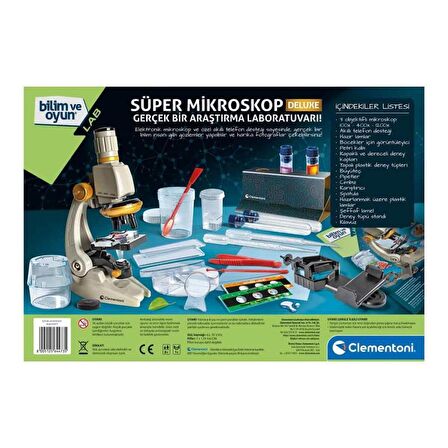 Clementoni Bilim ve Oyun Süper Mikroskop Delüks 64473 Lisanslı Ürün