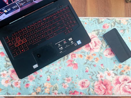 Mikrofiber Dekoratif Mouse Pad, 7mm Kalınlık, Kaygansız Taban, Leke Tutmaz, Su Geçirmez, Ofis Aksesuarı (turkuaz, 40x80cm)