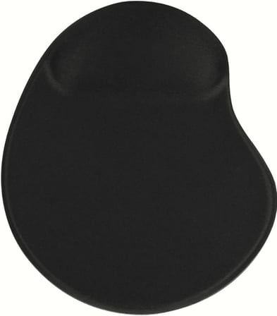 Oval Baskılı Bilek Destekli Tip Kaymaz Taban Optik Bilgisayar Notebook Mouse Pad Maus Pad (Siyah Düz)