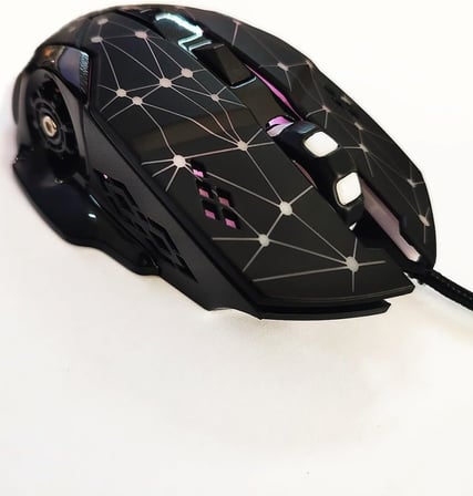 GMX7 RGB Gaming Mouse, 7 Tuşlu, Kablolu USB, Gökkuşağı LED Aydınlatmalı, Optik Oyuncu Mouse, Stalker Warrior Siyah