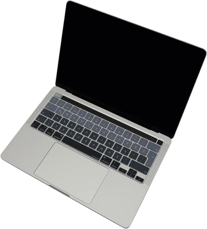 MacBook Klavye Koruyucu Türkçe Q A2338 M1 M2 13 inç A2251 A2289 A2141 16 inç UK ISO Ters L Enter Silikon Keyboard Cover Touch Bar Siyah Gri