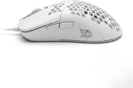 Kablolu RGB Gaming Mouse, 12800 DPI, 69g Ultra Hafif, Petek Gövde, 5 Milyon Tıklama Ömürlü, Instant 825 Optik Sensör, Örgü Kablolu Oyuncu Mouse MO-19 (Beyaz)