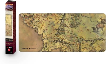 XXL Profesyonel Mouse Pad 90x40 (Midd Earth Map, The Lord Of The Rings: The Fellowship Of The Ring)