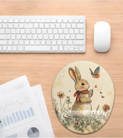 Sevimli Tavşan Bilek Destekli Mouse Pad