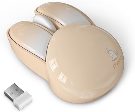 Mofii Wireless Mouse Renkli Tavşan Tasarım Kablosuz Sessiz Bilgisayar Notebook Laptop için Fare USB Nano Receiver Mouse Tak Çalıştır 9.2cm x 6cm (Kahverengi)