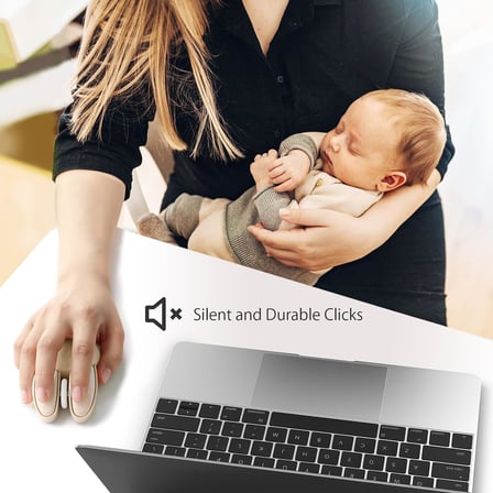 Mofii Wireless Mouse Renkli Tavşan Tasarım Kablosuz Sessiz Bilgisayar Notebook Laptop için Fare USB Nano Receiver Mouse Tak Çalıştır 9.2cm x 6cm (Kahverengi)