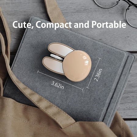 Mofii Wireless Mouse Renkli Tavşan Tasarım Kablosuz Sessiz Bilgisayar Notebook Laptop için Fare USB Nano Receiver Mouse Tak Çalıştır 9.2cm x 6cm (Kahverengi)