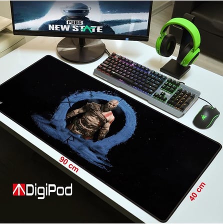 Digipod Gaming Mousepad Oyuncu Mouse Pad 90X40 XXL Büyük Oyuncu Mousepad Kaymaz Taban Speed 4mm Dikişli