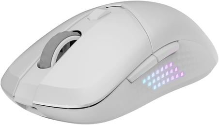 GG VERSA 300 ELITE WIRELESS WHITE 65 GRAM GAMING MOUSE 26000 DPI 1000 Hz / 1MS PIXART PAW-3395DM OMRON MICRO SWITCH RGB LED