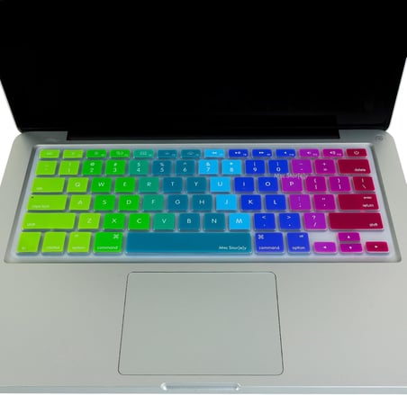 İngilizce Q Klavye Koruyucu Silikon Apple MacBook Air 13 & Pro 13/15 ile Uyumlu | US Amerikan Düz Enter | A1278 A1502 A1425 A1369 A1466 A1286 A1398 Pembe Yeşil