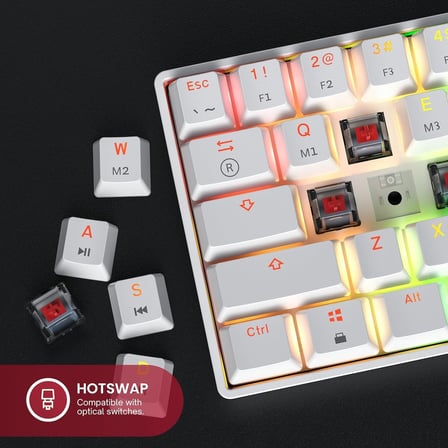 175cm USB Kablolu Hot-Swap mekanik oyun klavyesi – 61 tuşlu çok renkli RGB LED arka plan aydınlatması, PC oynatıcılar için