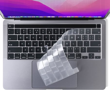 MacBook Klavye Koruyucu US İngilizce A2338 M1 M2 13 inç A2251 A2289 A2141 16 inç US ANSI Düz Enter Silikon Keyboard Cover Touch Bar Şeffaf