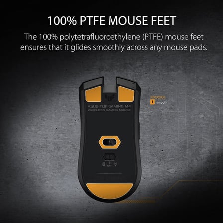 TUF M4 kablosuz oyun faresi | çift kablosuz mod - Bluetooth/RF 2,4 GHz, 12K DPI optik sensör, 6 programlanabilir düğme