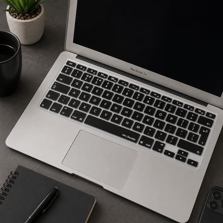 MacBook Klavye Koruyucu UK ISO Ters L Enter – Air 13 A1369/A1466 & Pro A1278/A1425/A1502/A1286/A1398 Uyumlu – Avrupa İngilizce İnce Silikon Siyah