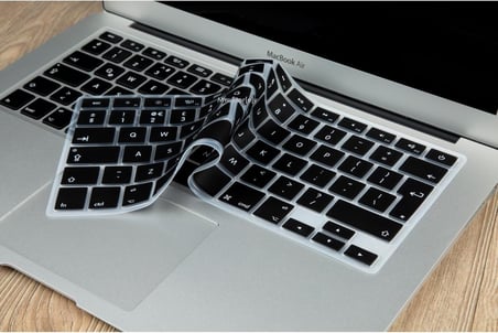 MacBook Klavye Koruyucu UK ISO Ters L Enter – Air 13 A1369/A1466 & Pro A1278/A1425/A1502/A1286/A1398 Uyumlu – Avrupa İngilizce İnce Silikon Siyah