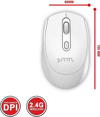STORE Bluetooth Şarj Edilebilir Kablosuz ve Çift Mod Sessiz Mouse 800-1200-1400 DPI