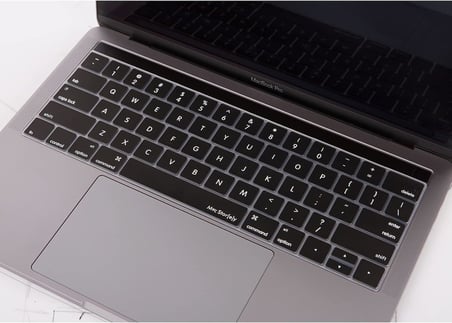US İngilizce Klavye Koruyucu MacBook Pro 13 15 Touch Bar Uyumlu A1706 A1989 A2159 A1707 A1990 | Amerikan Düz Enter ANSI | Silikon Keyboard Cover Siyah