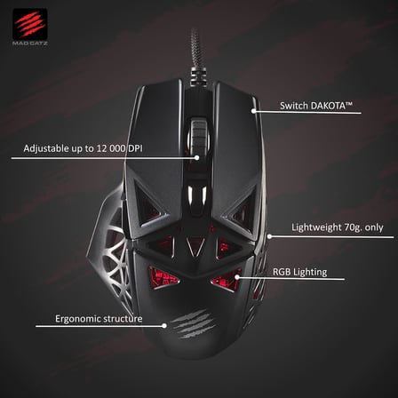 MM04DCINBL000-0 kablolu oyun faresi optik ergonomik siyah