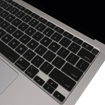 US İngilizce Klavye Koruyucu MacBook Air 13 A2179 A2337 M1 Uyumlu | US ANSI Amerikan Düz Enter | Silikon Keyboard Cover Siyah