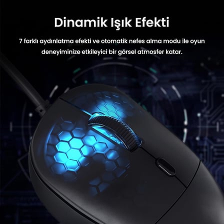 S35 7200 DPI RGB Efektli Makrolu USB Kablolu Gaming Oyuncu Mouse Beyaz