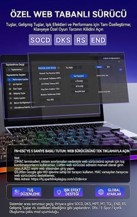 Ajazz AK820 V2 White Peach Switch Kablosuz Manyetik Oyuncu Klavyesi 8K Hz 0.01mm RT 0.125ms Gecikme TFT Ekran 10000mAh RGB Bluetooth 5.0 2.4GHz USB-C (AK820 V2 - Black Gray Yellow)