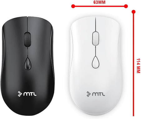 İnce Tasarım Şarj Edilebilir Kablosuz ve Çift Modlu Bluetooth Sessiz Mouse 800 1200 1400 DPI MT8124 Beyaz ile uyumlu