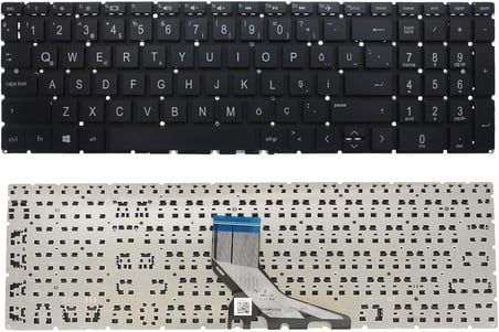Notebook Klavye - Siyah-Işıksız - Pavilion - 15-da0038nt 4PQ97EA, 15-da0039nt 4PR02EA, 15-da0040nt 4PR03EA, 15-da0059nt 4XH63EA, 15-dk0012nt, 250 G7 1B7S0ES Muadili ile uyumlu - HP-120