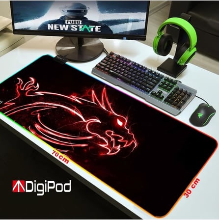 Digipod RGB Gaming Oyuncu Mousepad 70X30 XL Kaymaz Taban Mouse pad 4mm Kalınlık