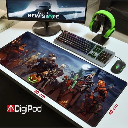 Digipod Gaming Oyuncu Mousepad 90X40 XXL Kaymaz Taban Dikişli SPED KUMAŞ Gaming Mouse pad 4mm Kalınlık
