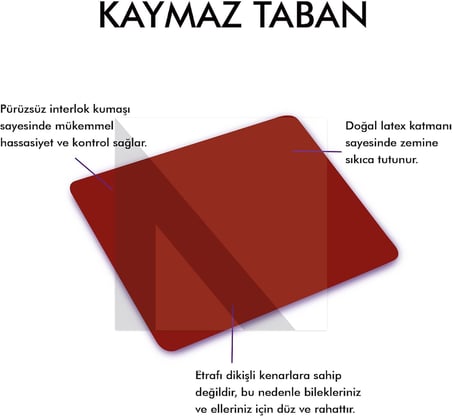 Gaming Oyuncu Mouse Pad, Kaymaz Taban Gamer Mousepad, Masa Koruyucu Masa Matı, Ofis Tipi Klavye ve Fare Altlığı (Kırmızı, 70x30 cm - L)