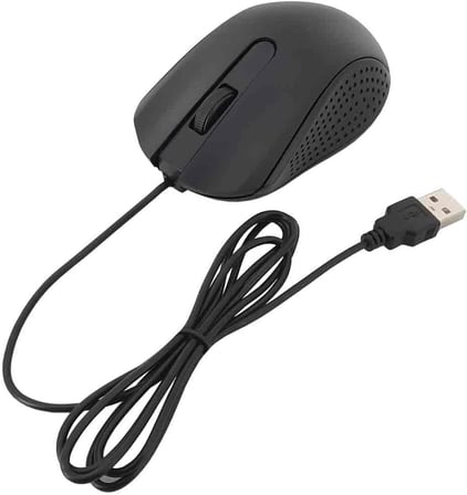 Kablolu Mouse Siyah 2 Tuşlu Ekonomik Mouse Bilgisayar Faresi Ofis ve Ev Kullanımına Uygun USB Uçlu NoteBook PC ve Bilgisayar için Uygun 2.5 x 12.5 x 16.5 cm mouse1 (3 Adet)