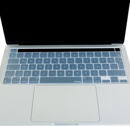 MacBook Klavye Koruyucu İngilizce A2338 M1 M2 13 inç A2251 A2289 A2141 16 inç UK ISO Ters L Enter Silikon Keyboard Cover Touch Bar Şeffaf