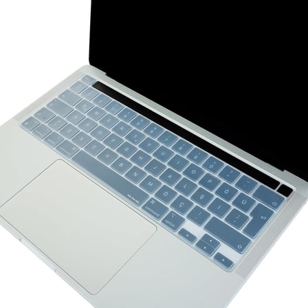 MacBook Klavye Koruyucu İngilizce A2338 M1 M2 13 inç A2251 A2289 A2141 16 inç UK ISO Ters L Enter Silikon Keyboard Cover Touch Bar Şeffaf