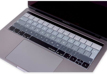 UK İngilizce Klavye Koruyucu MacBook Pro 13 15 Touch Bar Uyumlu A1706 A1989 A2159 A1707 A1990 | UK ISO Ters L Enter | Avrupa İngilizce Baskılı Silikon Keyboard Cover Silikon Siyah Gri