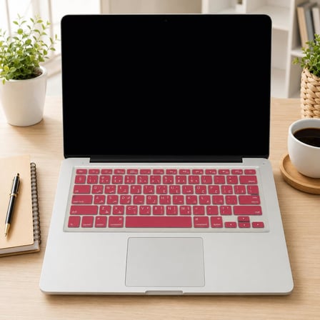 Arapça Silikon Klavye Koruyucu Apple MacBook Air 13 & Pro 13/15 ile Uyumlu | US Düz Enter Amerikan Layout | A1278 A1502 A1425 A1369 A1466 A1286 A1398 Açık Pembe