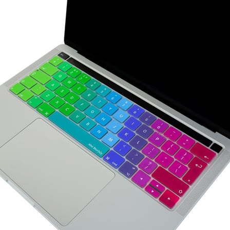 İngilizce Klavye Koruyucu MacBook Pro 13 15 Touch Bar Uyumlu A1706 A1989 A2159 A1707 A1990 | UK ISO Ters L Enter | Avrupa İngilizce Baskılı Silikon Keyboard Cover Pembe Yeşil