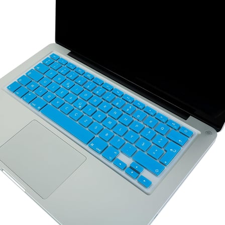 Türkçe F Klavye Koruyucu Silikon Apple MacBook Air 13 & Pro 13/15 ile Uyumlu | TR F Dizayn | A1278 A1502 A1425 A1369 A1466 A1286 A1398 Açık Mavi